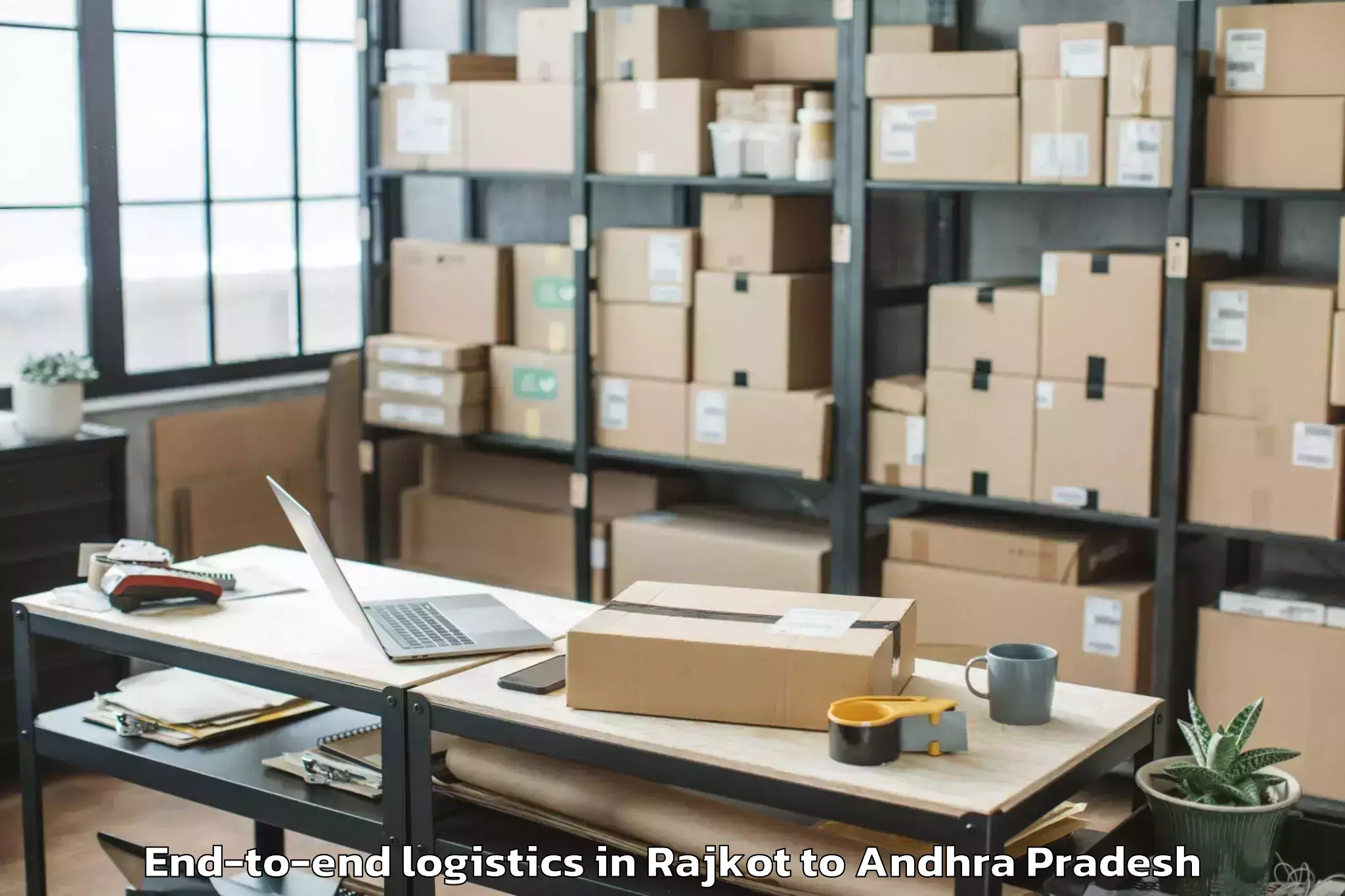 Professional Rajkot to Yelamanchili End To End Logistics